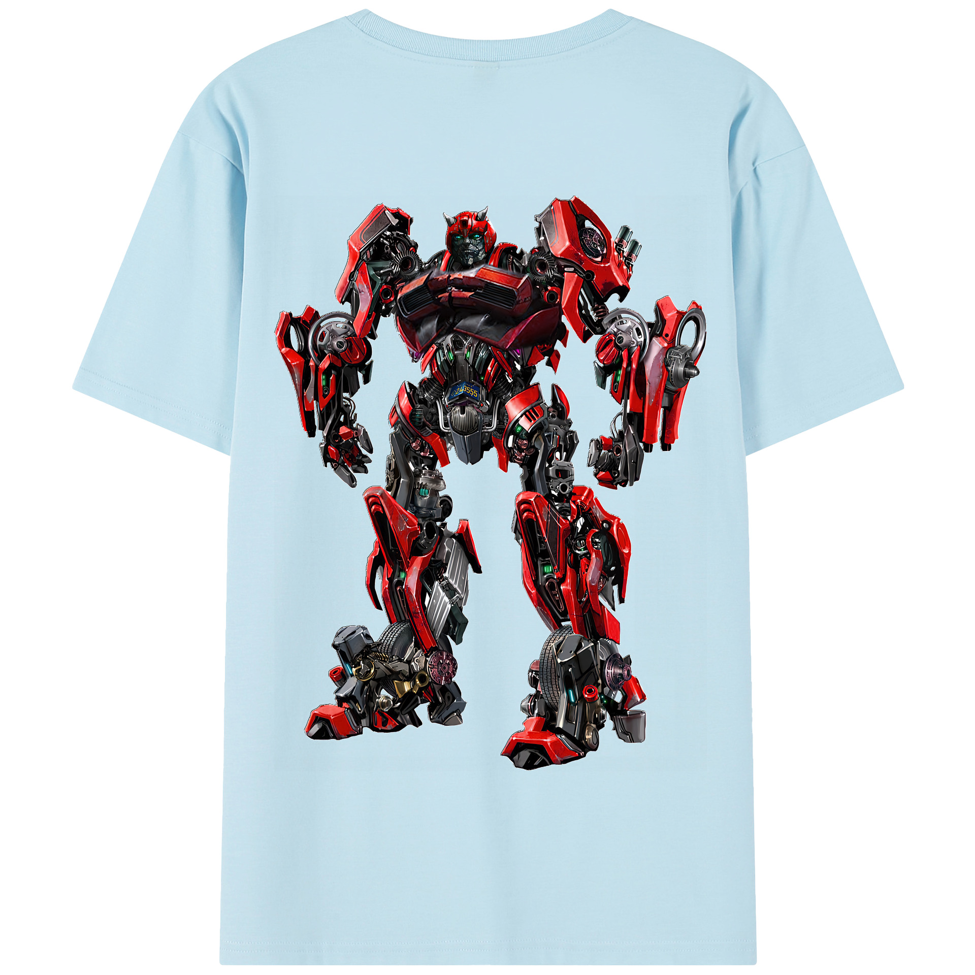 （画像用） Transformers トランスフォーマー 綿100％半袖Tシャツ（背面プリント）